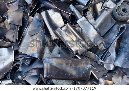 image of scrap metal for recycling, scrap lead ready to be melted and reused. Foto d'archivio © 