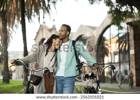 Similar – Image, Stock Photo Rental bikes during the winter break