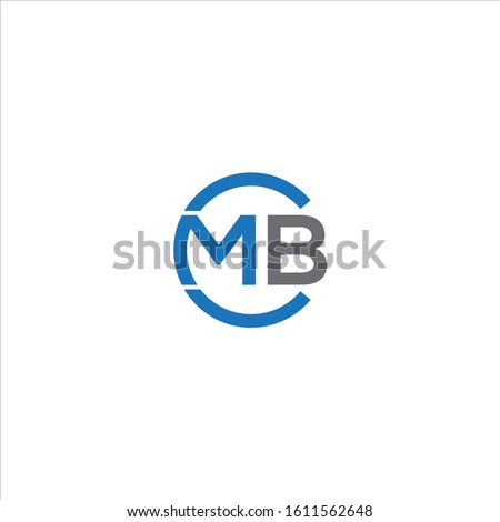 CMB , MBC unique monogram style logo design with blue and grey.