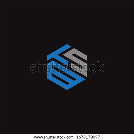 BTS or TBS unique monogram style vector logo design with blue and grey.