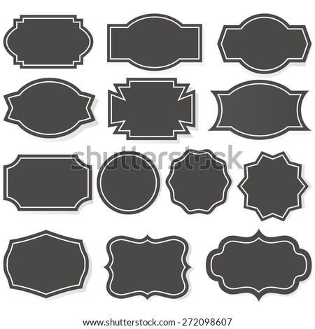 Label Shapes Set Vector Illustration. - 272098607 : Shutterstock