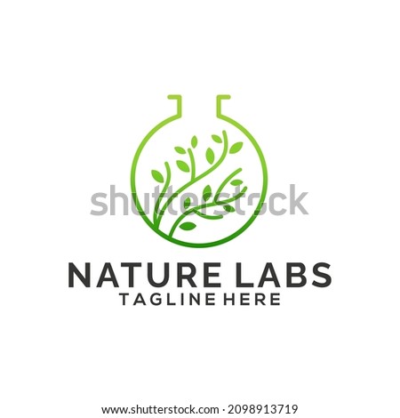 Nature labs simple logo design