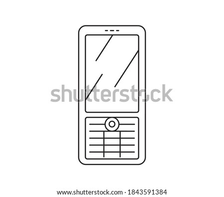 Mobile phone icon. Mobile phone in flat vector style.