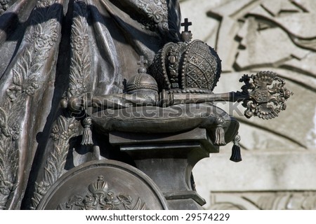 Detail of an ancient bronze sculpture