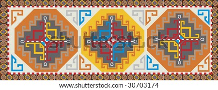 carpet path with an east decorative pattern
