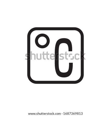 celcius degrees symbol decign icon vector