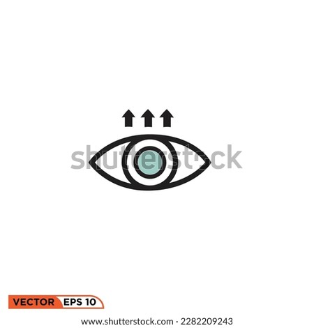 Icon vector graphic of eye minus up