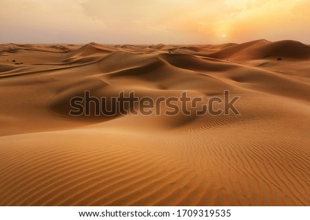 Similar – Image, Stock Photo Landscape of lonely sandy seashore with cloudy sky