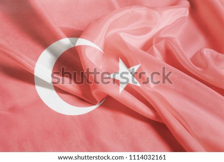 Similar – Image, Stock Photo Turkish flag drapery Sign