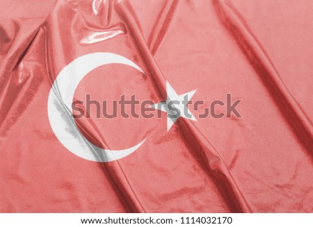 Similar – Image, Stock Photo Turkish flag drapery Sign