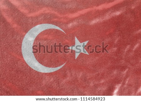 Image, Stock Photo Turkish flag drapery Sign