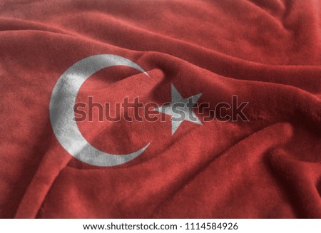 Similar – Image, Stock Photo Turkish flag drapery Sign