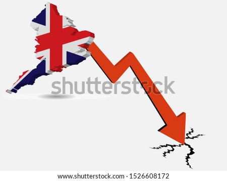 England economic crisis concept Vector illustration