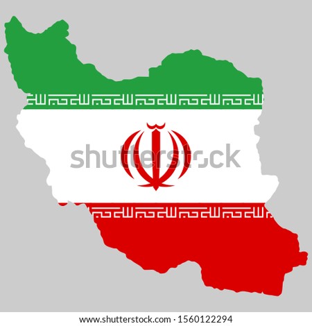 Map Flag of Iran Vector