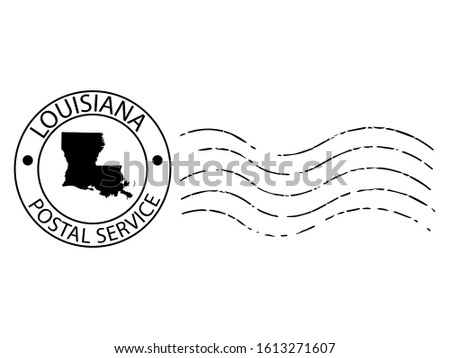 Louisiana postal stamp Vector illustration Eps 10