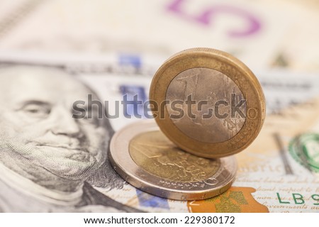 Euro Coins And Dollars