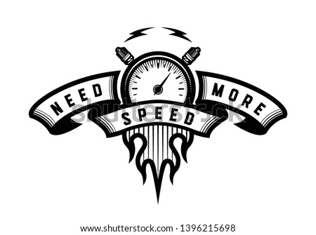 Need more speed, auto logo, emblem.