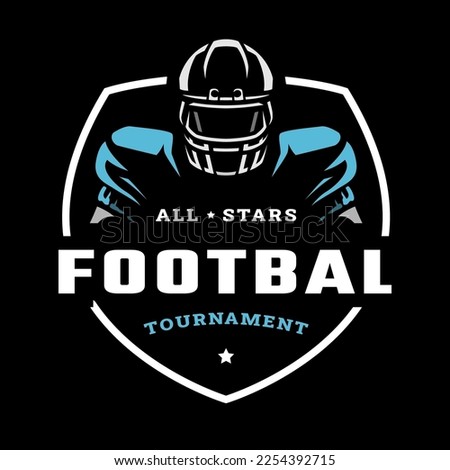American Football tournament emblem, logo on a dark background.