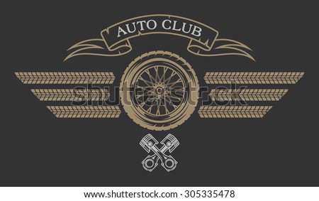 Auto Club emblem in vintage style.