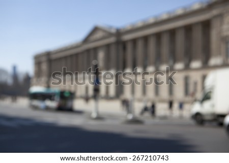 blurred background Paris sightseeing, France