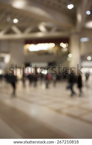 blurred background mall, France