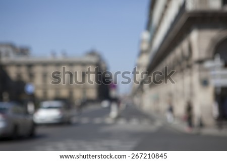 blurred background Paris sightseeing, France