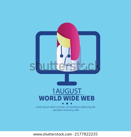 World Wide Web Consortium ,W3C mean  Computer and Internet acronyms ,letters and icons ,Vector illustration.
