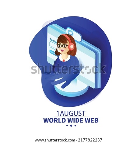 World Wide Web Consortium ,W3C mean  Computer and Internet acronyms ,letters and icons ,Vector illustration.