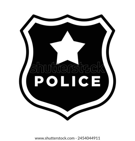 Police badge icon vector design template