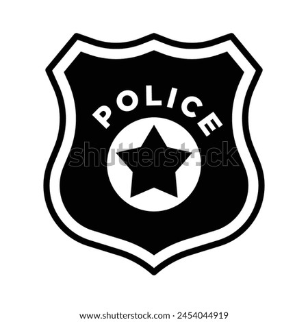 Police badge icon vector design template