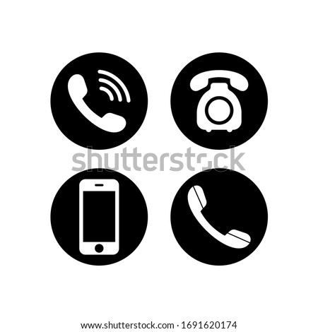 Phone icon vector. Telephone and Smartphone symbol pack