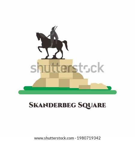 The Skanderbeg Square is the main plaza in the centre of Tirana, Albania. Large square with museum, opera house and mosque surrounding it. Nice place to visit. Business travel and tourist vacation