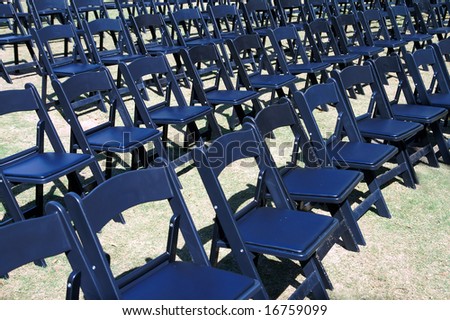 Outdoor concert chairs waiting for the show to start