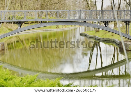 Beautiful bridge over the lake