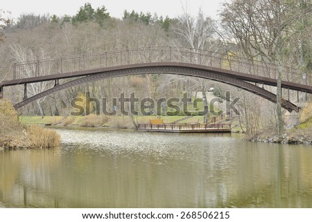 Beautiful bridge over the lake