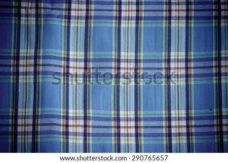 Seamless blue tartan patterns on vintage style