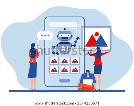 Business industry AI prompt engineer or AI chatbot to create a text or an image Prompt engineering of using artificial intelligence and photo processing