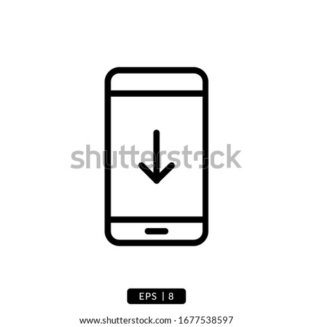 smartphone icon vector illustration simple design