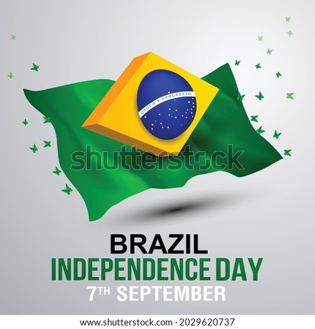 happy independence day brazil 7th September poster design. vector illustration