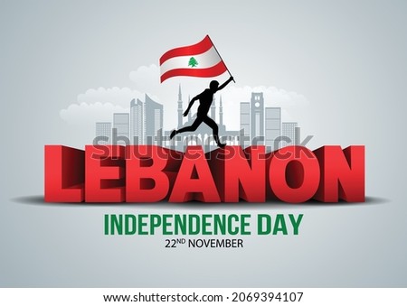 happy independence day Lebanon greetings. vector illustration design