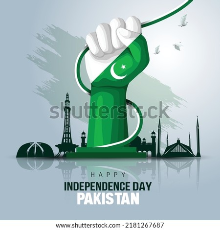 happy independence day Pkistan.14th August background. vector illustration design