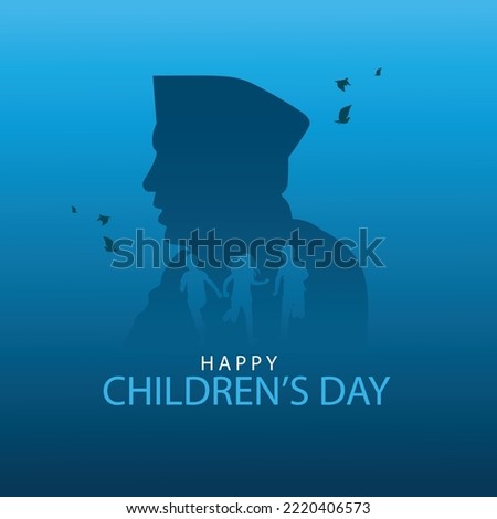 Happy Children's Day is celebrated in India on November-14 Jawaharlal Nehru's birthday .first Prime Minister of India. vector illustration