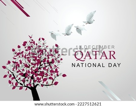 happy national dat Qatar. vector illustration design