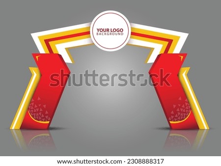 exhibition stand Gate entrance vector with for mock up event display, arch design