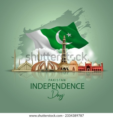 happy independence day Pakistan. abstract vector illustration. poster, banner ,badge, template design