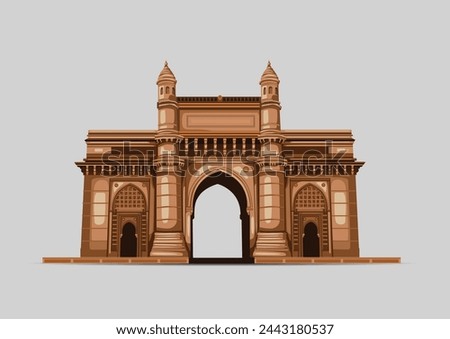 Gate way of India Mumbai. abstract vector illustration.