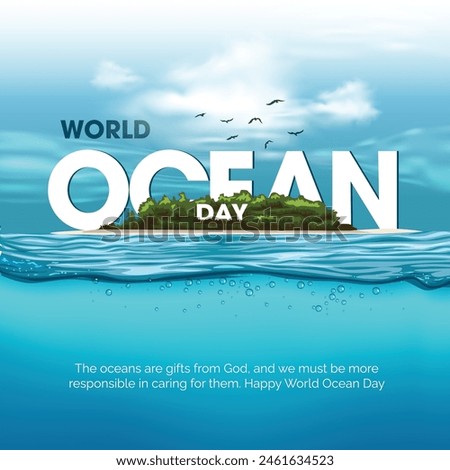  save our oceans. World oceans day design with letter. abstract vector illustration design