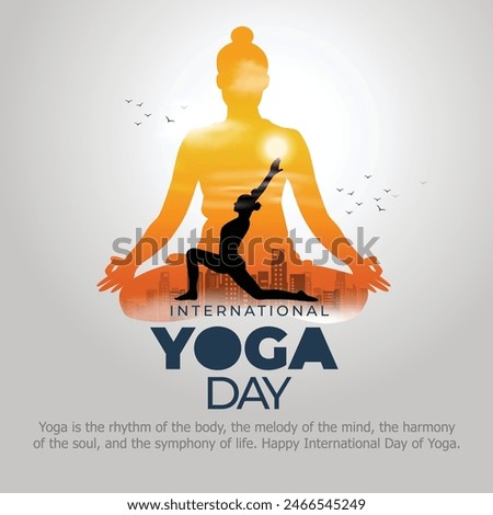 international yoga day. yoga body posture. Woman practicing yoga. vector illustration design