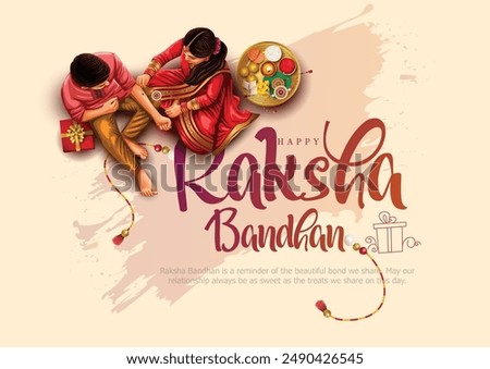  Happy Raksha Bandhan and Bhai dooj with nice creative wallpaper background. abstract vector illustration design