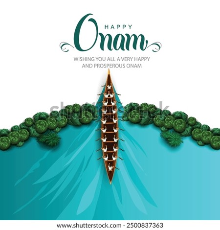 New Kerala festival happy onam with Indian white background, use for poster, leaflet , banner. abstract vector illustration design